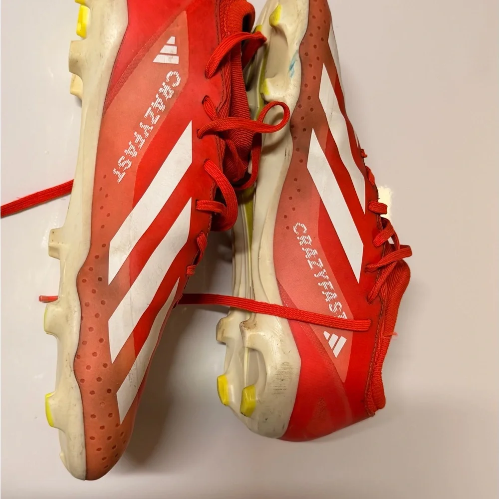 adidas X Crazyfast Soccer Cleats Red/White FG - Size 9
